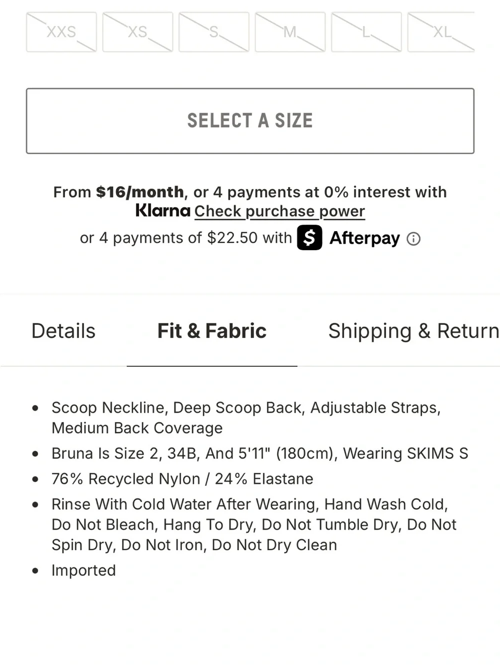 SKIMS SIGNATURE SWIM SCOOP NECK ONE PIECE SMALL
